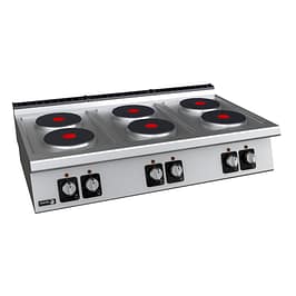 Fagor Kore C-E760 6 Burner Bench Top Electric Cooktop – 1200mm, 15.6kW, Stainless Steel