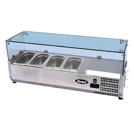Atosa ESL3880 countertop salad bar with sneeze guard and Dixell controller 1205mm