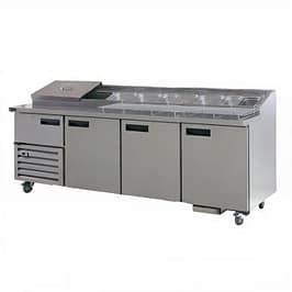 Anvil UBP2400 stainless steel pizza bar prep counter 3.5 doors 2400mm wide
