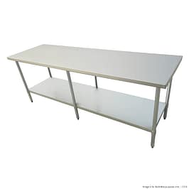 FED 2100-7-WB stainless steel table 2100x700x900mm, 304 grade, 6-leg heavy-duty workbench – Australia