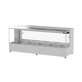 Woodson 5 Module Square Hot Food Display W.HFSQ25 with Toughened Glass