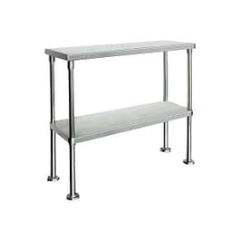 FED WBO2-1800 stainless steel double tier workbench overshelf 1800mm, 304 grade, commercial kitchen – Australia