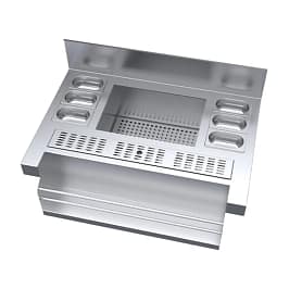 Simply Stainless SBM.CS.0950 cocktail station with insulated ice well, 950mm, stainless steel – front view, Australia