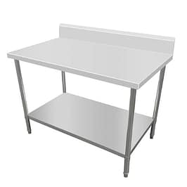 Kitchen Knock 621206 stainless steel work bench with splashback & undershelf 900×800×900+150mm SKU 621206