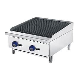 CookRite ATRC-24-NG radiant gas broiler 610 mm, stainless steel, natural gas – front view, Australia