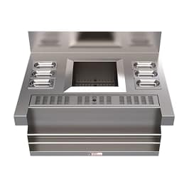 Simply Stainless SBM.CS.7.0950 cocktail station with insulated ice well, 950mm, stainless steel – front view, Australia