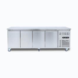 Bromic UBF2230SD-NR under bench freezer, 553L, 4 solid doors, stainless steel, fan-forced cooling – front view, Australia