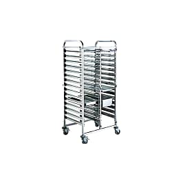 Kitchen Knock 404090 Double-Sided GN Pan Trolley – 32 Tray Stainless Steel Commercial Rack