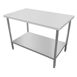 Kitchen Knock 419917 stainless steel work bench with undershelf, 700×700×900mm, SUS304 top – front view, Australia