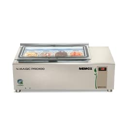 Nemox 4 Magic Pro100 I-Green gelato display freezer 4×2.5L R290 Italian stainless steel – KW Commercial Kitchen