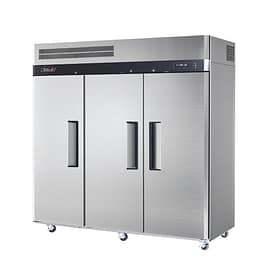 Turbo Air KR65-3(HC) upright fridge 1876L stainless steel, 3 solid doors, top mount compressor, R290 refrigerant – Australia
