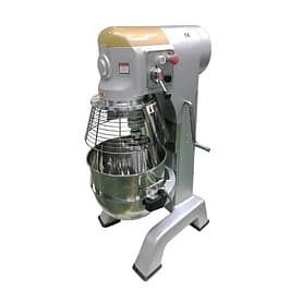 Anvil PMA1040 40 quart planetary mixer with 1.5HP motor, 3 speeds, stainless steel bowl and guard – front view, Australia