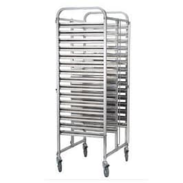 Anvil TRS2015 GN Trolley with 2×15 Tier Capacity – Stainless Steel on Castors