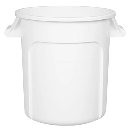 Vogue GG792 round polypropylene container bin 38L white with handles – Australia
