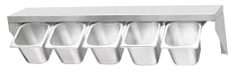Kitchen Knock 620352 Stainless Wall Shelf GN Pan Rack with 40kg Capacity – 1200x300mm