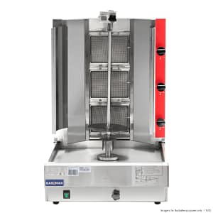 GasMax KB-3LPG Semi-Automatic 3 Burner LPG Kebab Machine, 29kg, Stainless Steel