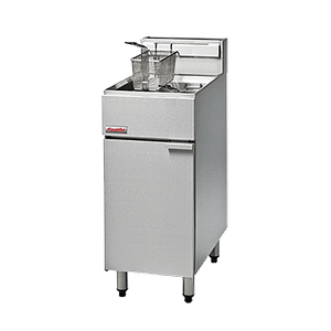 alt="FastFri FF18 Gas Deep Fryer – 400mm Single Pan 18L"