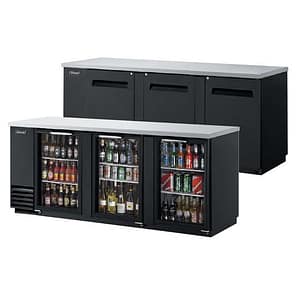 Turbo Air TBB-4SGD Back Bar Cooler - 3-Door Commercial Fridge