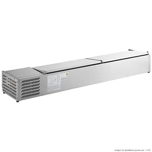 FED-X Salad Bench with Stainless Steel Lids - XVRX1800-380S