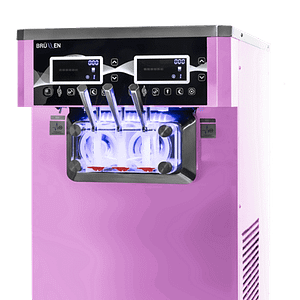 BRÜLLEN i26 PRO Twin System Gravity Feed Soft Serve Machine - Countertop