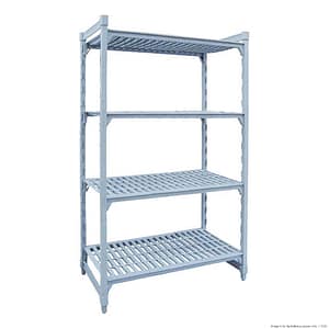 FED PSU18/48 four tier shelving kit 1220×455×1800mm, polypropylene coated steel vented shelves – Australia