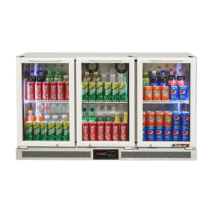 Turbo Air TB13-8H-SWS compact back bar cooler, 190L capacity, 900mm wide, dual swing glass doors – front view, Australia