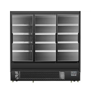 Bonvue OD-2080P Open Chiller with Tempered Glass Doors – 4 LED-Lit Shelves for Supermarket Display