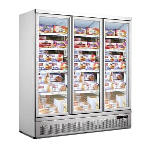 Thermaster LG-1500GBMF triple door upright supermarket freezer, 1880mm wide, -18 to -22°C, twin compressors – Australia