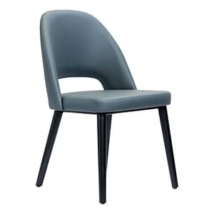 Furnlink Durafurn Semifreddo Chair - Black Legs/Anthracite Vinyl
