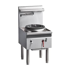 Cobra CW1H-D gas waterless wok with 1 hole, 18 jet duckbill burner 105MJ/h, 600mm, stainless steel – front view, Australia