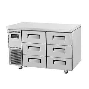 Turbo Air KUR12-3D-6-N undercounter fridge 6 drawers, 311L, 1200×700×855mm, R290 – commercial kitchen chiller, Australia