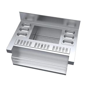 Simply Stainless SBM.CS.0950 cocktail station with insulated ice well, 950mm, stainless steel – front view, Australia