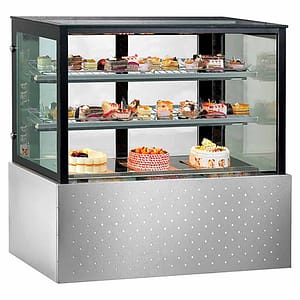 Bonvue SG120FA-2XB chilled food display, 1200mm wide, 470L, triple-glass, stainless steel – Australia