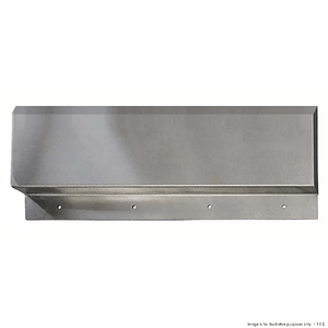 Modular Systems WBB6-SB splashback extension for 600 series bench, 304 stainless steel, 600mm – front view, Australia
