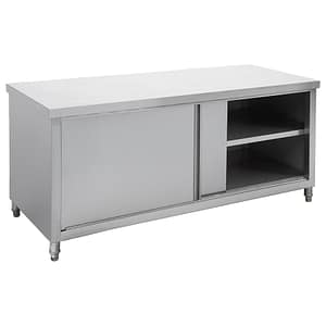 FED DTHT-1800-H stainless steel kitchen tidy workbench cabinet, 1800×700×900 mm, SUS304 grade – Australia
