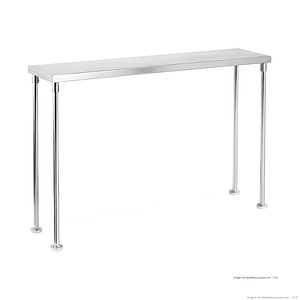 FED WBO1-1200-400 stainless steel single tier workbench overshelf, 1200×400×450mm, 304-grade – front view, Australia