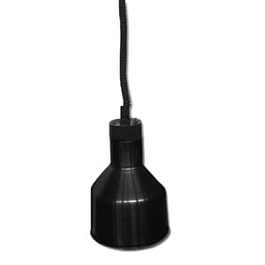 Benchstar HYWAL03 pull down heat lamp in black finish with adjustable length, ideal for commercial food warming