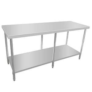 Kitchen Knock 419916 stainless steel work bench with timber layer 2400×600×900mm