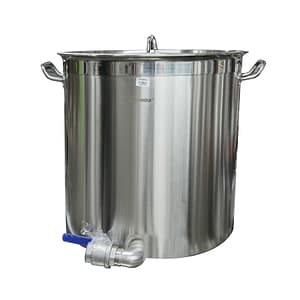 Kitchen Knock 600mm Stainless Steel Stock Pot with Valve – 169L Capacity