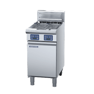Blue Seal E44E – 450mm Twin Pan Electric Fryer with Digital Controls