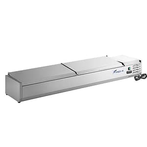 FED-X XVRX2000/380S Benchtop Salad Bench with Stainless Lids