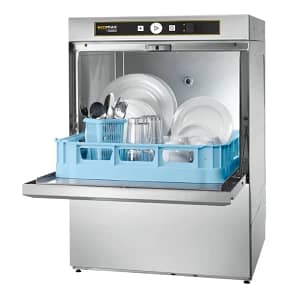 Hobart ECOMAX 504-C undercounter dishwasher 500 mm rack 60 racks per hour 2 L water use – front view, Australia