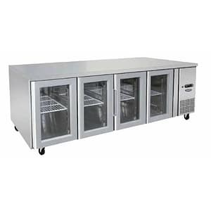 Atosa EPF3741 Four-Door Glass Cooling Fridge Table - 2230mm
