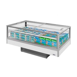 Bonnet Névé Captur dual-temperature island display case with R290, glass sliding lids, LED lighting – 1500/2000mm, supermarket freezer Australia