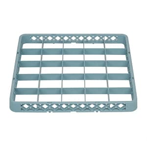Vogue F617 glass rack extender with 25 compartments, 500mm, grey plastic – top view, Australia