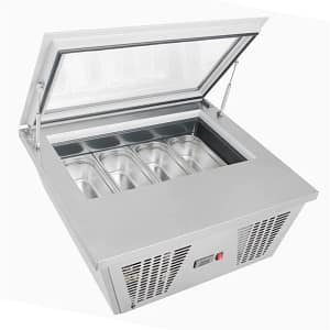 Polar GK068-A G-Series Countertop Scoop Freezer, 4 x 5L Gelato Pans, 87L