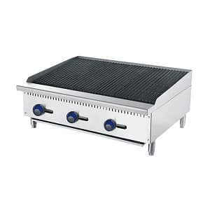 CookRite ATCB-36-NG gas char rock broiler 910 mm, stainless steel, natural gas – front view, Australia