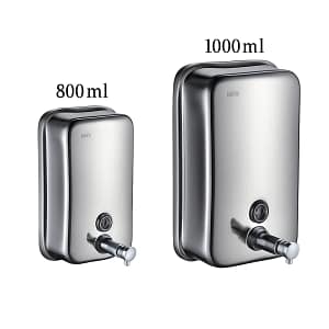 Kitchen Knock Stainless Steel Soap Dispenser – 800ml, Wall Mount