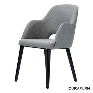 Furnlink Durafurn Sorbet Chair - Black Legs/Taupe Woven Fabric