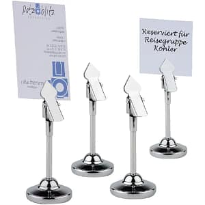 APS Stainless Steel Table Number Stands - Set of 4